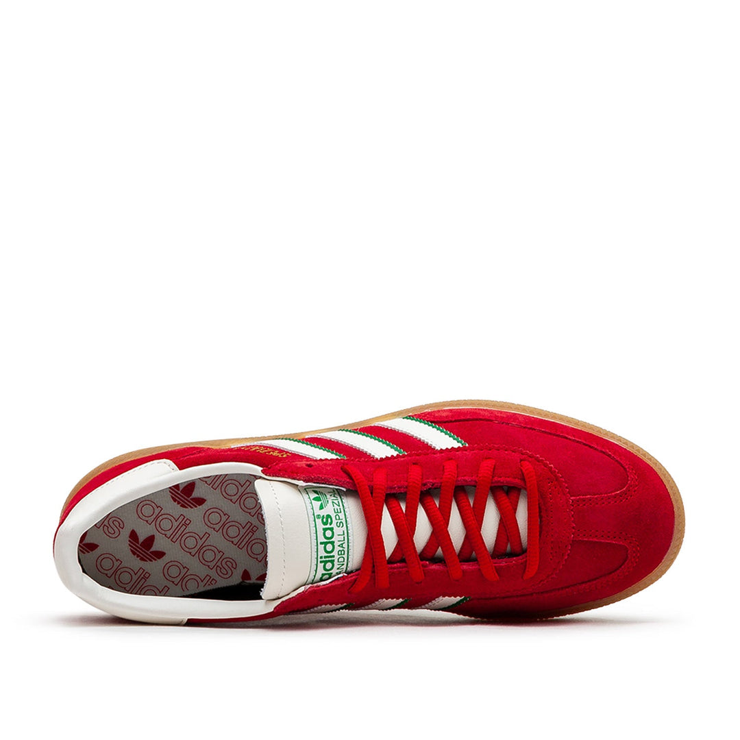 adidas Handball Spezial Sneakers in Red, White, and Green